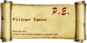 Pittner Emese névjegykártya